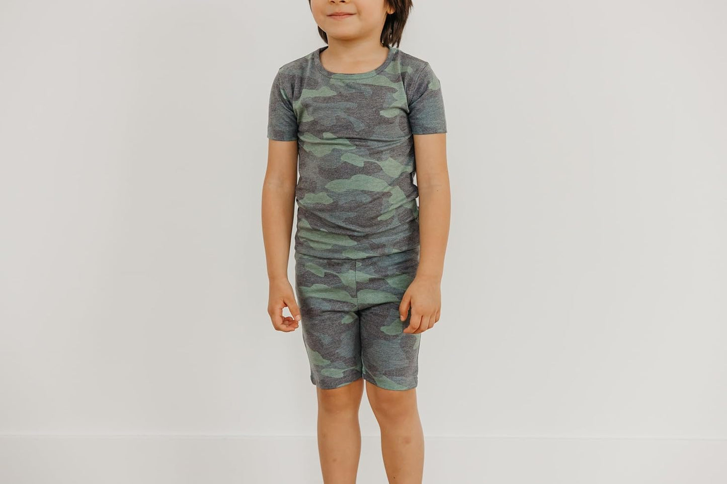Two Piece Short Sleeve Toddler Pajamas PJ Sets for Boys and Girls - Adorable Pattern Summer Pajamas Shorts to Keep Cool While Sleeping, Size 12 Months to 5T - Hunter