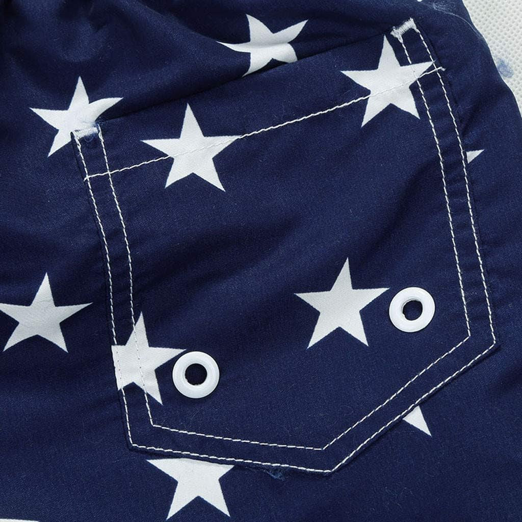 Boys Kids Swim Trunks Beach Shorts 4-16 Years Old Children July 4Th Trunk American Flag Shorts USA Swimtrunk