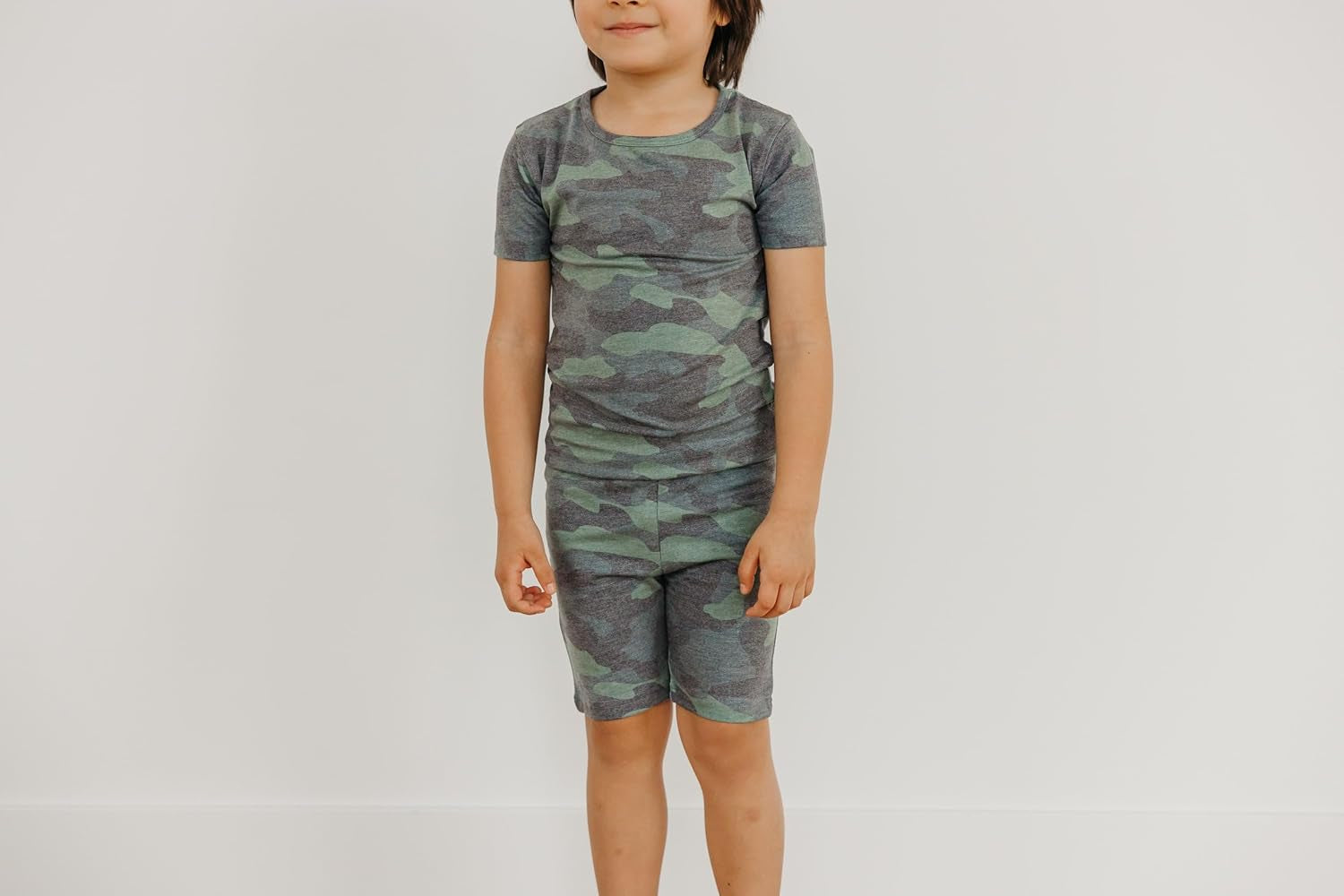 Two Piece Short Sleeve Toddler Pajamas PJ Sets for Boys and Girls - Adorable Pattern Summer Pajamas Shorts to Keep Cool While Sleeping, Size 12 Months to 5T - Hunter